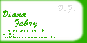 diana fabry business card