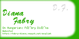 diana fabry business card